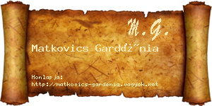Matkovics Gardénia névjegykártya